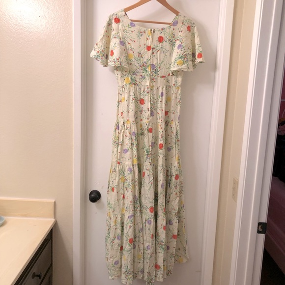 RARE VINTAGE LANZ GARDEN PARTY FLORAL MAXI DRESS - Picture 4 of 9